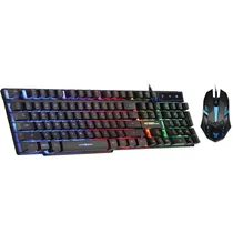 Teclado Argom + Mouse ARG-KB-2051BK RGB Gaming Ing - Preto