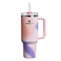 Copo Térmico Stanley The Flowstate Quencher H2.0 Tumbler 10-10825-505 - 1.18L - com Canudo - Rose Petal Motion