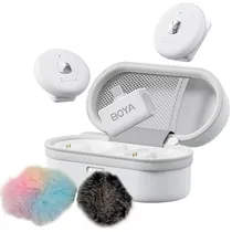 Microfone Sem Fio para Smartphone Boya Omic-U com USB-C - Branco