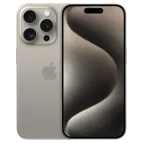 Apple iPhone 15 Pro 128GB LL Tela Super Retina XDR 6.1 Cam Tripla 48+12+12MP/12MP Ios 17 Natural Titanium - Swap 'Grade C'(Esim)(1 Mês Garantia)