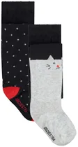 Meias Calça Bebê Orchestra AI0091-GRF Missy Cat (2 Pares)