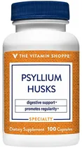 The Vitamin Shoppe Psyllium Husks (100 Cápsulas)