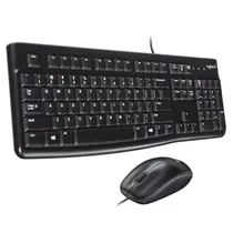 Mouse e Teclado com Fio Logitech MK-120 / Inglês - Preto (920-002565)