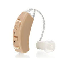 Amplificador de Som de Ouvido Blulory S1 Hearing Amplifier Ajustável Bege Volume Aparelho Auditivo Externo
