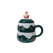 Caneca Natalina Verde 7,8X9,5CM