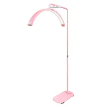 LED Iluminador HD-M8X Moon Light Professional Lampada Meia Lua com Controle Remoto / 50W / Bivolt - Rosa