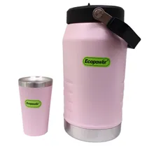 Garrafa Térmica Ecopower EP-G110 1L com Cuia - Rosa