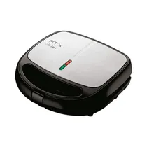 Sandwichera Grill FTX SM2-750 3 En 1 750W 220V Negro/Plata