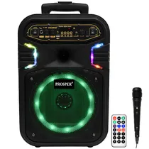 Caixa de Som Prosper P-1084 / 8" / 1000W / com Bluetooth / USB / Rádio FM - Preto