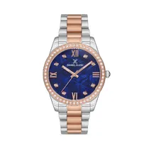 Relógio Analógico Feminino Daniel Klein Premium DK.1.12541-4 - Rosa Ouro/Prata
