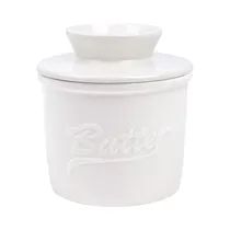 Mantequera Francesa de Porcelana PORT-1915 Blanco