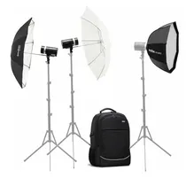 Kit Flash Godox AD300 Pro Dual Con Octabox , Sombrillas Y Mochila