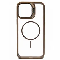 Capa Metal Stand para iPhone 16 Pro Max - Brown