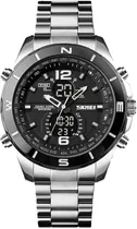 Relógio Skmei 1670 Silver/Black - Masculino