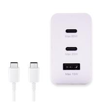 Carregador de Parede Samsung Power Adapter Trio 65W (EP-TA-980) 2 USB-C / USB-A com Cabo USB-C / USB-C Incluido - Branco