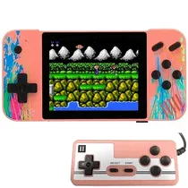 Console Portátil Game Box Power G3 de 3.5" com 800 Jogos - Rosa Claro + Controle (Inglês/Chinês)