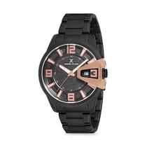 Relogio Analogico Masculino Daniel Klein Premium DK12231-3 - Preto e Rosa Ouro