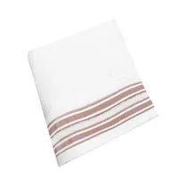 Toalla de Mano Soho Retreat Stripes Collection TO3600RETSSRO 40 X 70 CM Blanco - Rosa