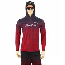 Sumax Camiseta de Pesca BSW2405-2L UV50 Poliester Masculino Rojo / Negro