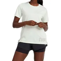 Camiseta New Balance Feminino Poly Tee Sport Essentials XL Branco - WT43207NUM