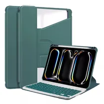Capa Magnética 4LIFE para iPad 10.2 com Teclado Wireless / Porta Pencil / Compativel com Android / Ios / Bluetooth - Verde