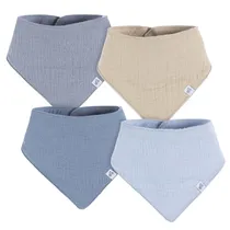 Just Born Set 4 Bandanas Azul