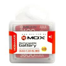 Pilha AAA Recarregavel Mox AAA X4 3600MAH