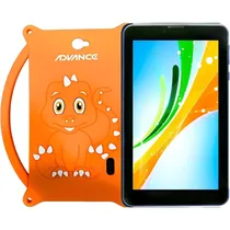 Tablet Advance Prime PR5850 7" 3G Dual -Blue + Case Kids Dino Orange