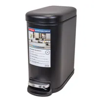 Lixeira de Aço Inox 5L Preto Fosco