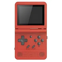 Console Portátil Powkiddy Flip Game 64BIT 16GB de 2.8" com 2.000 Jogos - Vermelho
