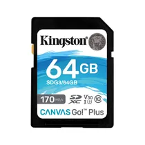 Cartao de Memoria SD Kingston Canvas Go Plus U3 V30 64GB