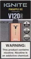 Vape Descartável Ignite V120 Pro Pineapple Ice 12000 Puffs Dual Mesh Rose Gold