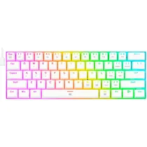 Teclado Gamer Redragon Dragonborn K630W-RGB - com Fio - Inglês - Mecânico - Branco  Teclado Gam...