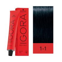 Crema de Coloracion Schwarzkopf Igora Royal 1-1 Negro Azulado 60GR