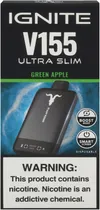 Vape Descartável Ignite V155 Green Apple 15500 Puffs Ultra Slim