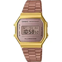 Relógio Casio A168WECM-5DF Feminino - Rose/Gold