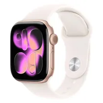 Apple Watch Series 11 MEU44LW/A Caixa Aluminio 42MM Ouro Rosa - Esportiva Blush Claro M/L