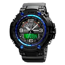 Relógio Masculino Analógico-Digital Skmei 1617 Azul