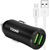 Carregador Veicular Yookie PC1 2 USB + Cabo Micro USB - Preto  Carregador ...