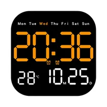 Reloj Digital de Pared Satellite AC-T6841 LED Naranja