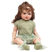 Boneca Bebe Reborn Menina 8802-4 de Silicone com Acessórios Varios