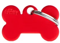 Medalha de Identificação Myfamily Osso Pequeno MFB05 - Vermelho