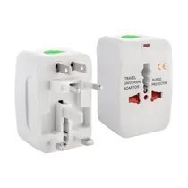 Adaptador de Tomada Universal All In One com Padrões Eua, JP, Au, Eu, Uk e Brasil - Branco