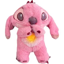 Boneco Pelucia Stitch Que Respira - Con Pilha AAA 3 - Rosa
