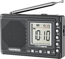 Radio Relogio Portatil Mondial Multi Band RP-04 AM/FM Preto