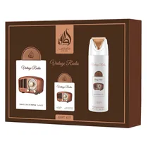 Kit Lattafa Pride Vintage Radio Gift Set - 3 Em 1 - Eau de Parfum - Unissex - 100ML