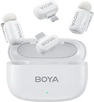 Microfone Sem Fio Boya MINI-13 Lightning/USB-C - Branco