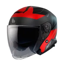 Capacete MT Helmets Thunder 3 SV Jet Cooper A5 - Aberto - Tamanho XL - com Óculos Interno - Matt Vermelho