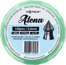 Chumbo Votex Atena 5.5MM (130 Unidades)