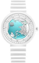 Relógio Feminino Ciga Design U032-WU01-W5W7W U Series Blue Planet Glacier Blue
